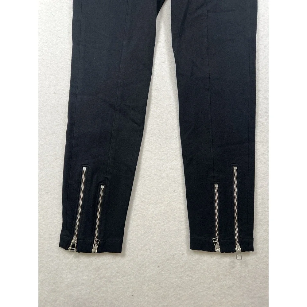 T Alexander Wang‎ Women's Size 10 Black Ankle Zip High Waisted Skinny Leg Pants